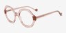 Cirius Pink AcetateEyeglass Frames from EyeBuyDirect, Angle View