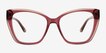 Elix Red AcetateEyeglass Frames from EyeBuyDirect, Front View