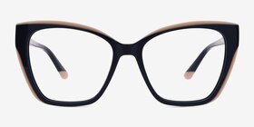 Elix Bleu marine  Acétate Montures de lunettes de vue d'EyeBuyDirect, Vue de Face