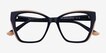 Elix Navy AcetateEyeglass Frames from EyeBuyDirect, Closed View