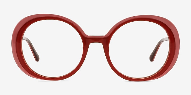 Riven Coral AcetateEyeglass Frames from EyeBuyDirect, Front View