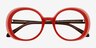 Riven Coral AcetateEyeglass Frames from EyeBuyDirect, Closed View