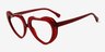 Endless Love Red AcetateEyeglass Frames from EyeBuyDirect, Angle View