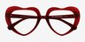 Endless Love Red AcetateEyeglass Frames from EyeBuyDirect, Closed View
