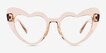 Heartfelt Champagne PlasticEyeglass Frames from EyeBuyDirect, Front View