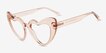 Heartfelt Champagne PlasticEyeglass Frames from EyeBuyDirect, Angle View