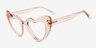 Heartfelt Champagne PlastiqueMontures de lunettes de vue d'EyeBuyDirect, Vue d'Angle