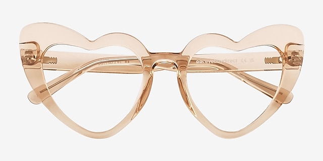 Heartfelt Champagne PlasticEyeglass Frames from EyeBuyDirect, Closed View