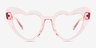 Heartfelt Pink PlasticEyeglass Frames from EyeBuyDirect, Front View