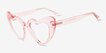 Heartfelt Pink PlasticEyeglass Frames from EyeBuyDirect, Angle View