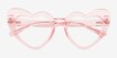 Heartfelt Pink PlasticEyeglass Frames from EyeBuyDirect, Closed View