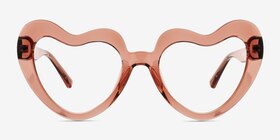 Sweetie Coral Plastique Montures de lunettes de vue d'EyeBuyDirect, Vue de Face