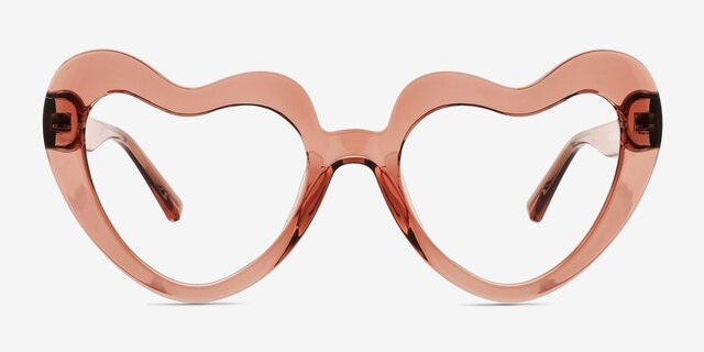 Sweetie Coral PlasticEyeglass Frames from EyeBuyDirect, Front View