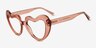 Sweetie Coral PlasticEyeglass Frames from EyeBuyDirect, Angle View
