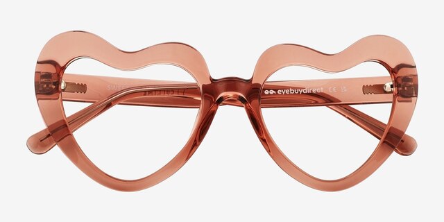 Sweetie Coral PlasticEyeglass Frames from EyeBuyDirect, Closed View
