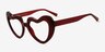 Sweetie Burgundy PlasticEyeglass Frames from EyeBuyDirect, Angle View