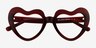Sweetie Burgundy PlasticEyeglass Frames from EyeBuyDirect, Closed View