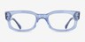 Gamechanger Bleu AcétateMontures de lunettes de vue d'EyeBuyDirect, Vue de Face