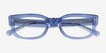 Gamechanger Blue AcetateEyeglass Frames from EyeBuyDirect, Closed View