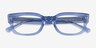 Gamechanger Bleu AcétateMontures de lunettes de vue d'EyeBuyDirect, Vue Rapprochée