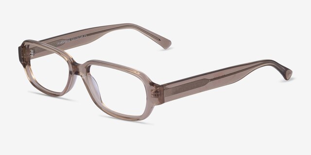 Transform Brown AcetateEyeglass Frames from EyeBuyDirect, Angle View