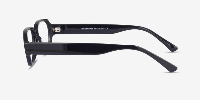 Transform Black AcetateEyeglass Frames from EyeBuyDirect, Side View