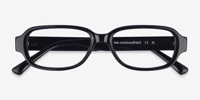 Transform Black AcetateEyeglass Frames from EyeBuyDirect, Closed View