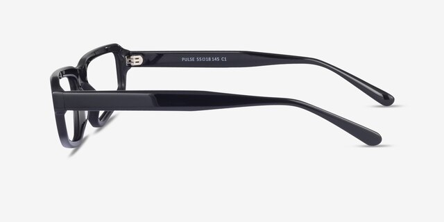 Pulse Black AcetateEyeglass Frames from EyeBuyDirect, Side View