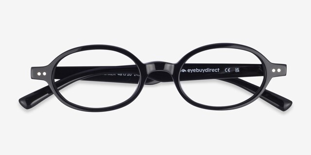 Groundbreaker Black AcetateEyeglass Frames from EyeBuyDirect, Closed View