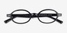 Groundbreaker Black AcetateEyeglass Frames from EyeBuyDirect, Closed View