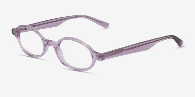 Groundbreaker Purple AcetateEyeglass Frames from EyeBuyDirect, Angle View