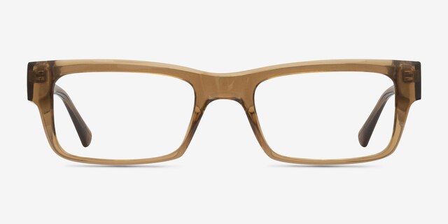 Visionary Brun PlastiqueMontures de lunettes de vue d'EyeBuyDirect, Vue de Face