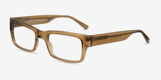 Visionary Brun PlastiqueMontures de lunettes de vue d'EyeBuyDirect, Vue d'Angle