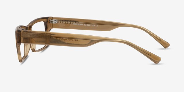Visionary Brun PlastiqueMontures de lunettes de vue d'EyeBuyDirect, Vue de Côté