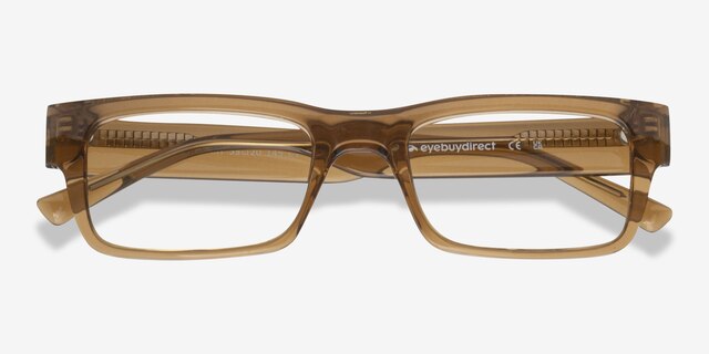 Visionary Brun PlastiqueMontures de lunettes de vue d'EyeBuyDirect, Vue Rapprochée