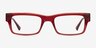 Visionary Red PlasticEyeglass Frames from EyeBuyDirect, Front View