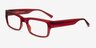 Visionary Red PlasticEyeglass Frames from EyeBuyDirect, Angle View
