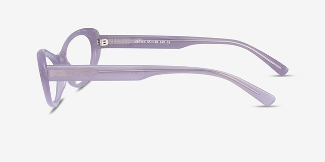 Vertex Purple AcetateEyeglass Frames from EyeBuyDirect, Side View