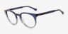 Clement Gradient Blue Matériaux biosourcésMontures de lunettes de vue d'EyeBuyDirect, Vue d'Angle