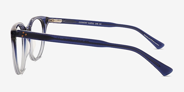 Clement Gradient Blue Alternative MaterialsEyeglass Frames from EyeBuyDirect, Side View