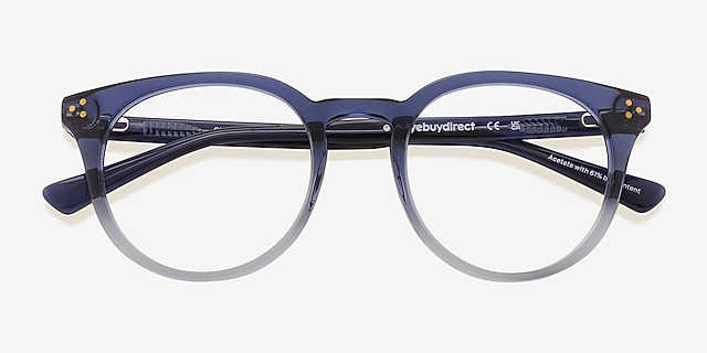 Clement Gradient Blue Alternative MaterialsEyeglass Frames from EyeBuyDirect, Closed View