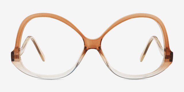 Deschamps Gradient Brown Eco-friendlyEyeglass Frames from EyeBuyDirect, Front View