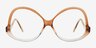Deschamps Gradient Brown Alternative MaterialsEyeglass Frames from EyeBuyDirect, Front View