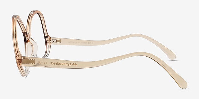 Deschamps Gradient Brown Alternative MaterialsEyeglass Frames from EyeBuyDirect, Side View