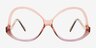 Deschamps Pink Purple Alternative MaterialsEyeglass Frames from EyeBuyDirect, Front View