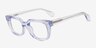 Kit Clear Blue AcétateMontures de lunettes de vue d'EyeBuyDirect, Vue d'Angle