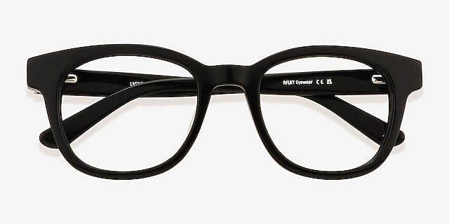 Lighthouse Black AcetateEyeglass Frames from EyeBuyDirect, Closed View
