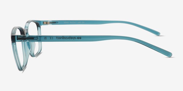 Soul Teal PlasticEyeglass Frames from EyeBuyDirect, Side View