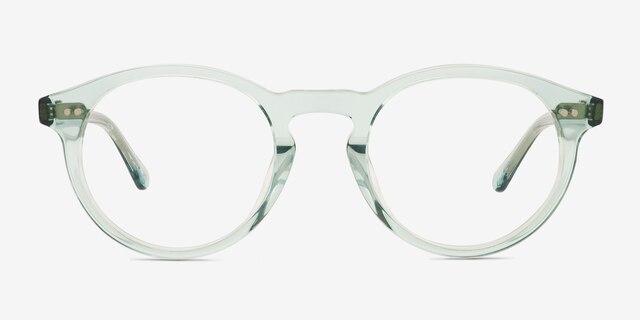 Theory Clear Mint AcétateMontures de lunettes de vue d'EyeBuyDirect, Vue de Face