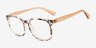 Uptown Floral PlasticEyeglass Frames from EyeBuyDirect, Angle View